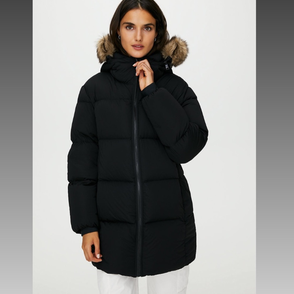 ARITZIA MID PUFFER COAT BLACK XXS